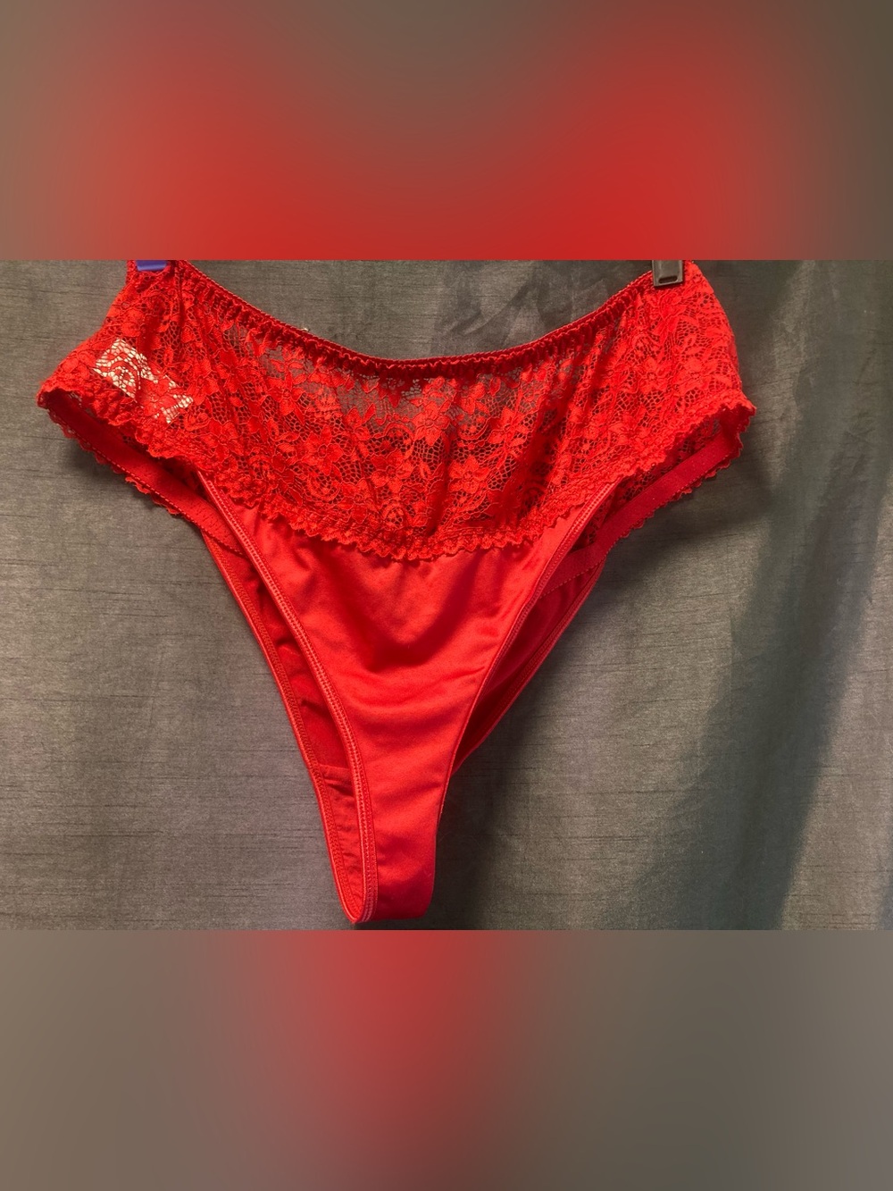 2 pieces Red Lace Lingerie Set 2XL | Underwire Bra & Matching Thong Sexy